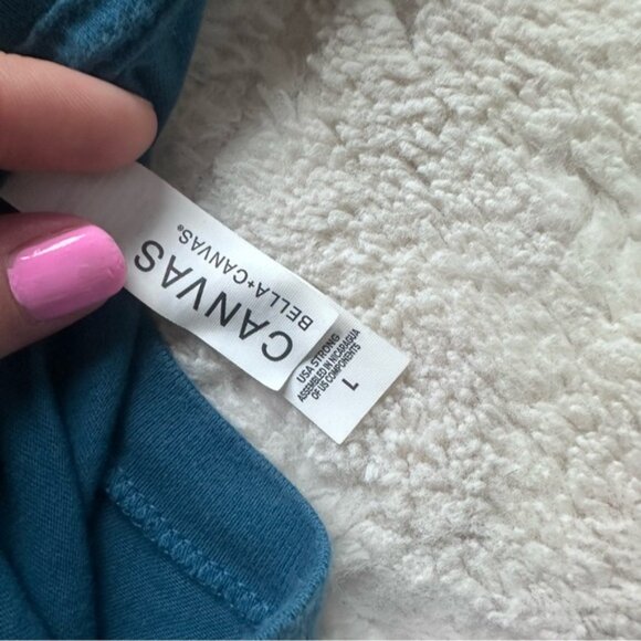 Canvas | Turquoise Snorelax Pokemon Face Short Sleeve Shirt | Size Large - Picture 5 of 7